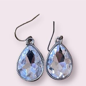 Pear Shaped Diamond Dangle Earrings